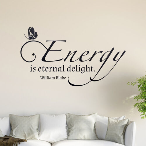 Energy is Eternal Delight Wall Tattoo Wall Sticker Wall Sticker  - Picture 1 of 41