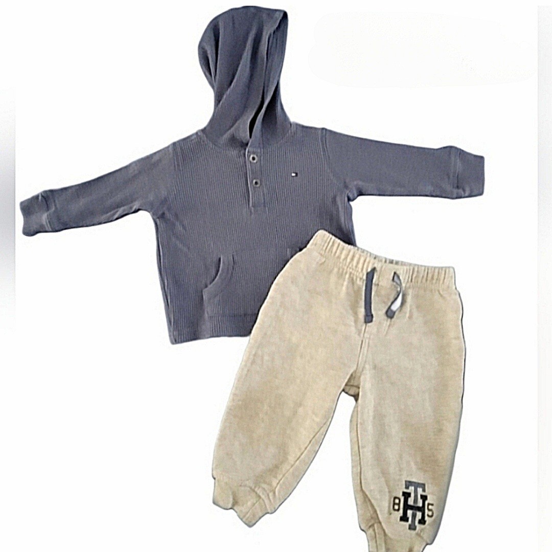 Tommy Hilfiger Baby/Toddler Boys Sweatpants And Hoodie Shirt Size