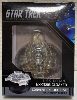  Eaglemoss Convention Exclusive Cloaked Defiant NCC-74205 New in Box with Mag