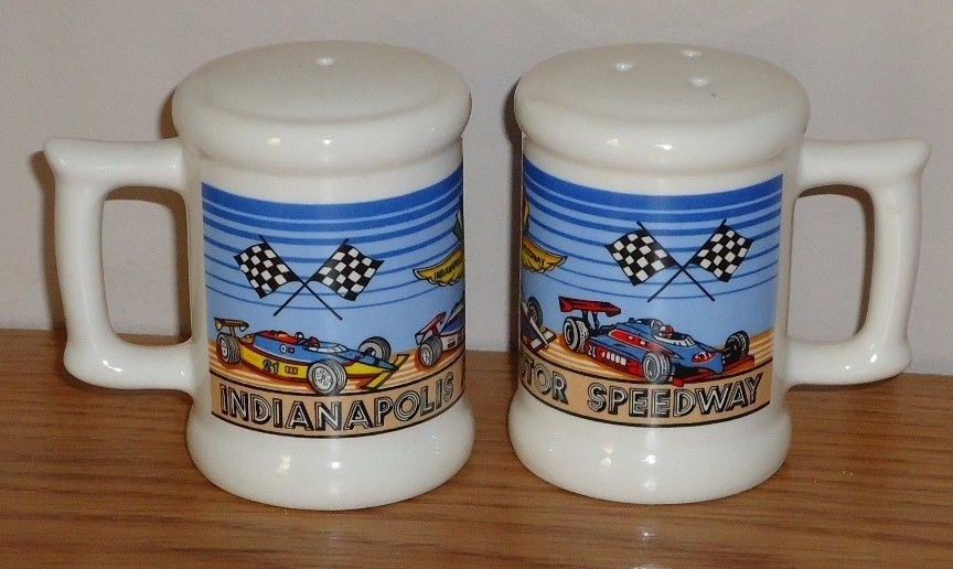 INDIANAPOLIS MOTOR SPEEDWAY ceramic Salt & Pepper Shakers Set eBay