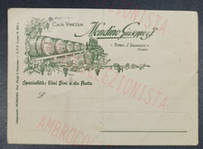 Cartolina Casa Vinicola Mondino Giuseppe di Borgo San Dalmazzo