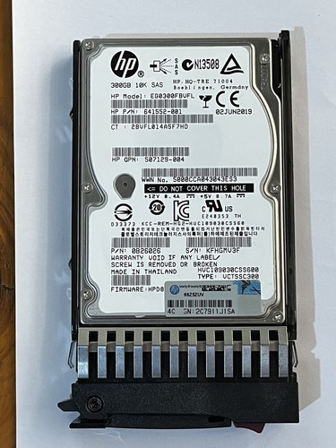 507127-B21 HP 507284-001 300GB 10K SAS 2.5" HDD ENT - NEW BULK - Picture 2 of 3