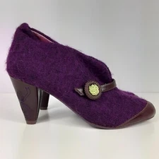 POETIC LICENCE London Heels Leather Sz 39 US 8 Shoes Open For Business Art