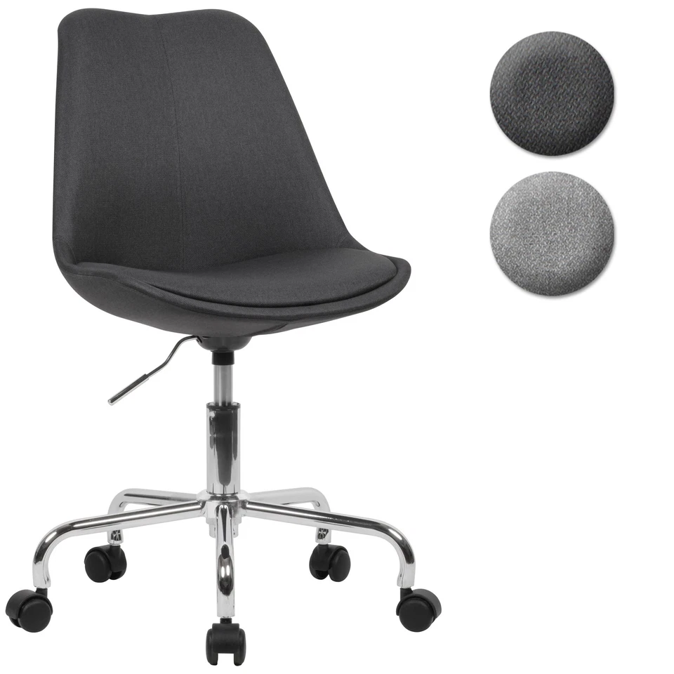 FineBuy Schreibtischstuhl Stoff Drehstuhl Stuhl mit Rollen 110 kg Schalenstuhl