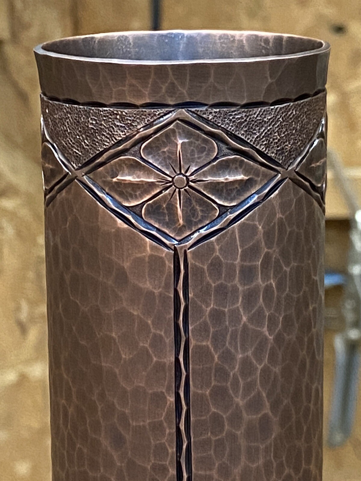 Roycroft Style Arts and Crafts Copper Vase eBay