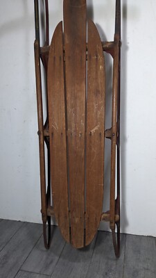 Vintage FLEXIBLE FLYER No 60 Airline Racer Wood Sled Planet Jr