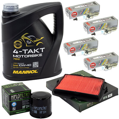 Wartung Öl 4L Set für Honda VFR 1200 X XD XL 12-21 Luftfilter Ölfilter Zündkerze