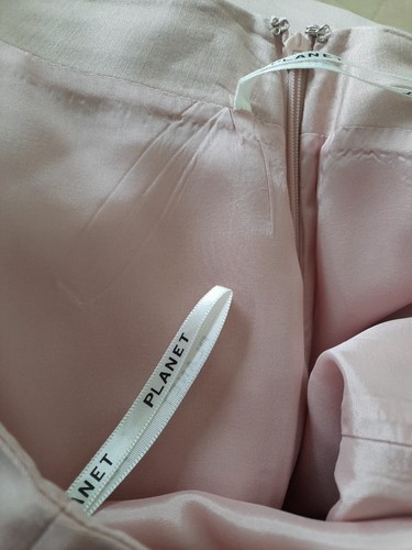Planet Stunning PALE Pink Trouser Suit Silk Wool Jacket UK16 🩷🩷🩷 - Picture 9 of 13