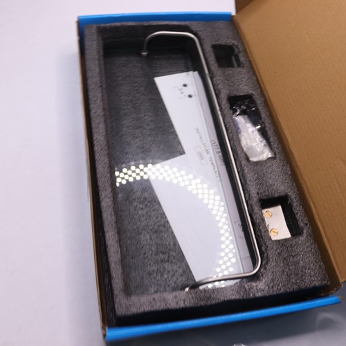 Modona Glass Wall Shelf with Rail Satin Nickel GWSSN eBay