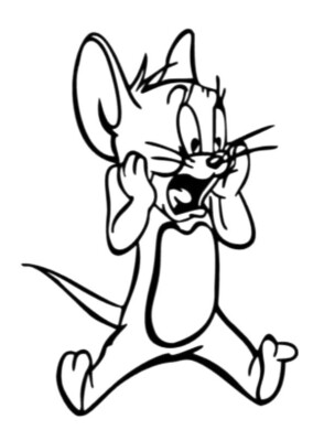 1x Car Sticker Tom and Jerry, 12.5x9cm, Cartoon, Sticker, Funny, Comic