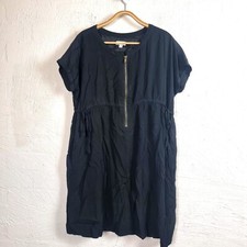 Vintage SUSSAN Womens Dress Size 10 Black Short Sleeve Round Neck Elastic Waist