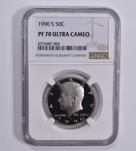 PF70 1990-S Kennedy Half Dollar NGC Brown Label