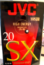 JVC HIGH ENERGY COMPACT VHS CASSETTE,TC-20SX, FACTORY SEALED