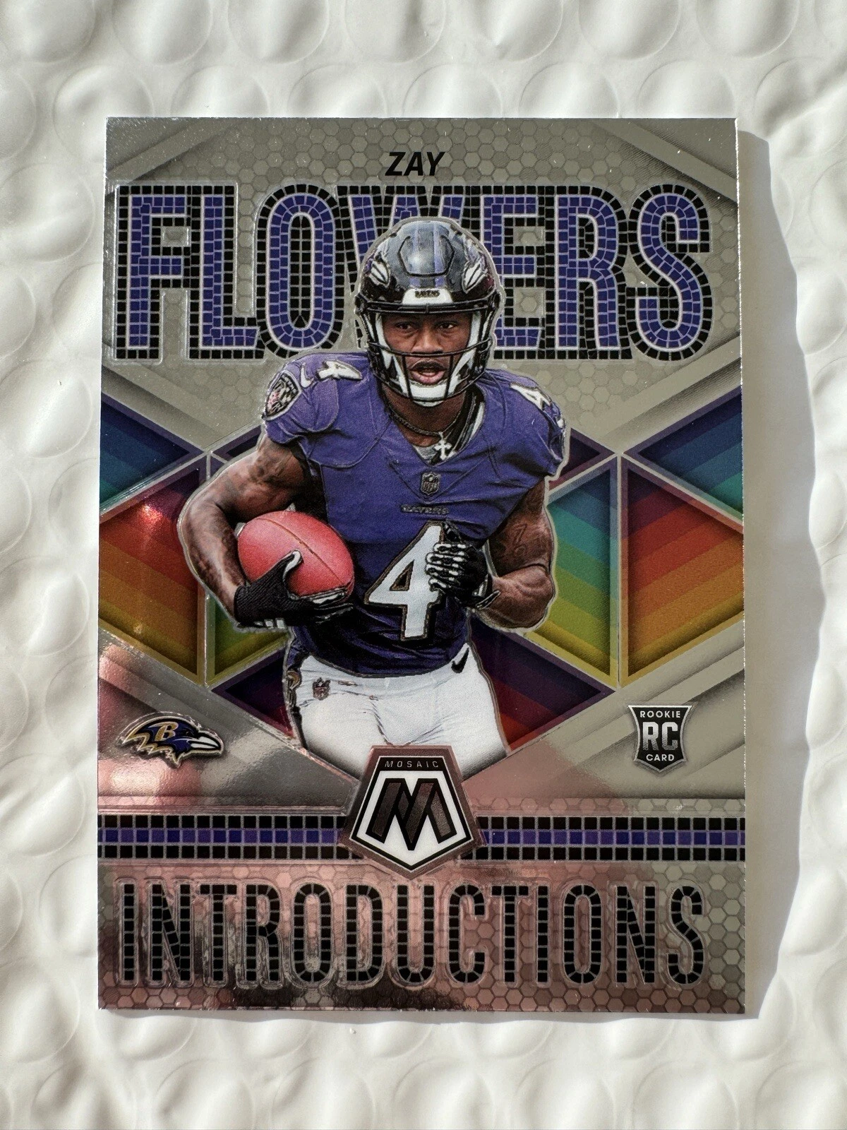 2023 Panini Mosaic Zay Flowers Introductions Rookie RC #I-8 Baltimore Ravens