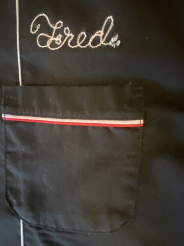 Vtg 1970s KING LOUIE Creation BOWLING SHIRT chain stitch FRED Rockabilly Large - Picture 2 of 11