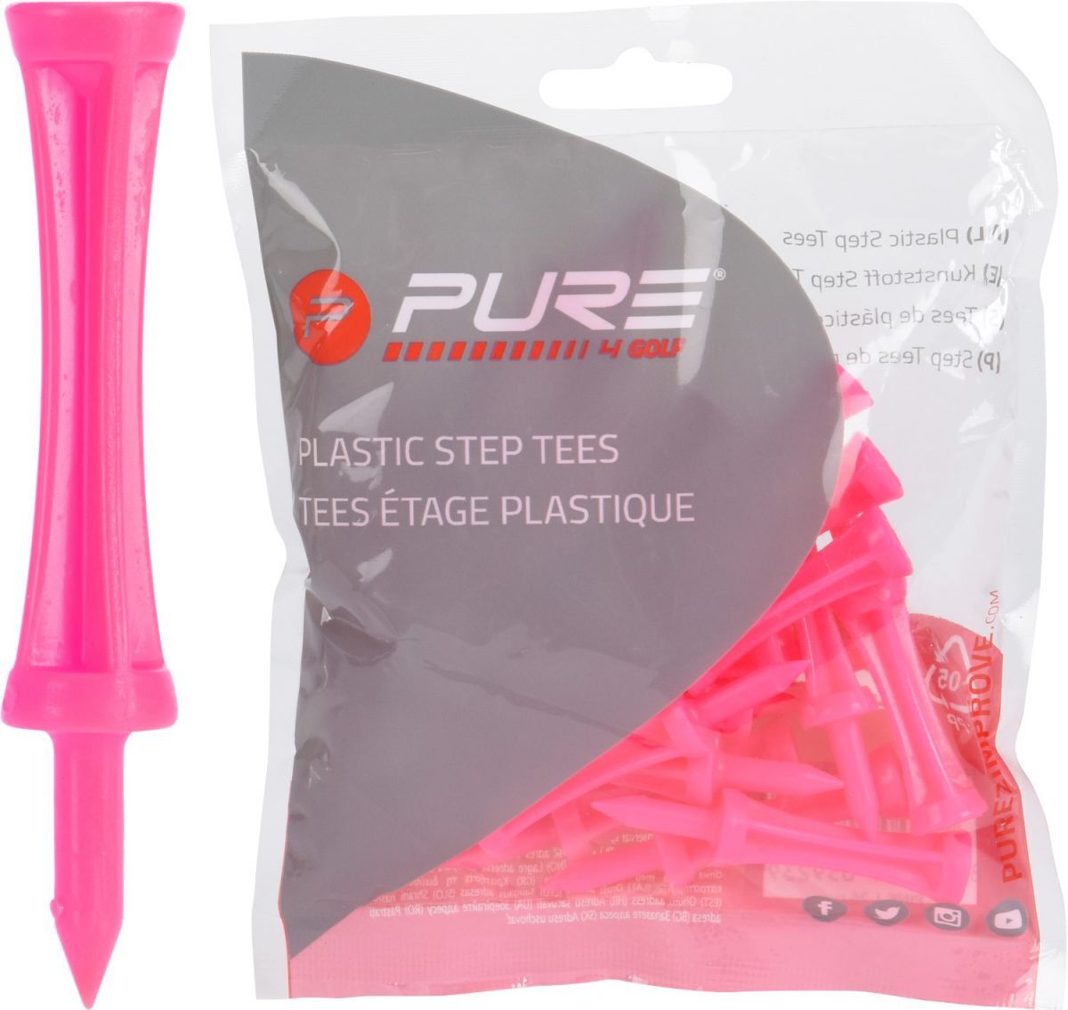 ФУТБОЛКИ PURE2IMPROVE STEP РОЗОВОГО ЦВЕТА