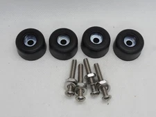 Feet Set, 4 Pc Heavy Duty Med Rubber Feet w/Stainless Nuts,Bolts & Washers 