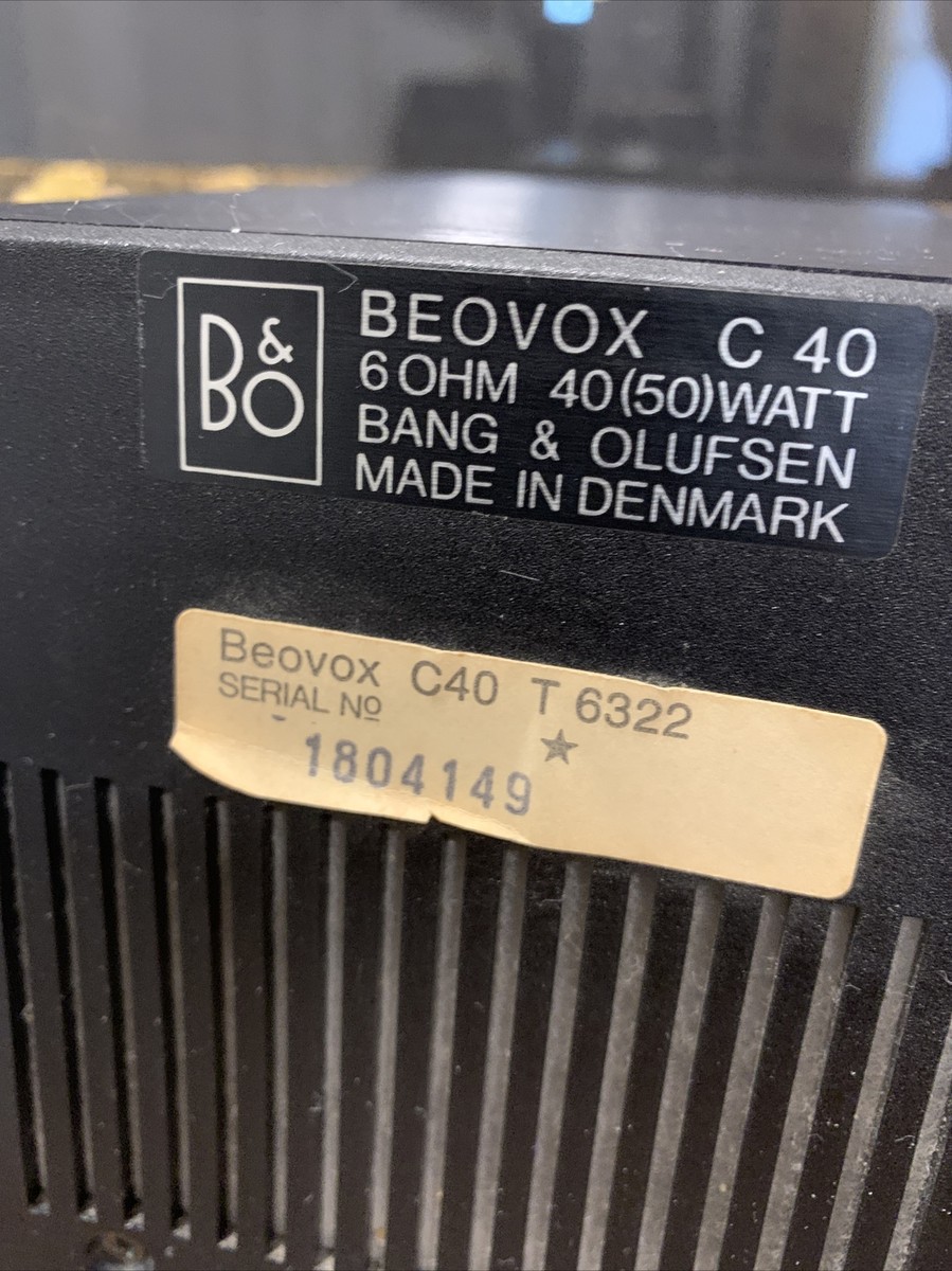 Pair of Bang Olufsen Beovox C40 Speakers w/Speaker Wire!! | eBay