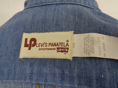Rare 70s Denim Shirt & Pants Levi’s Panatela Blue Women’s L/XL - Picture 16 of 22