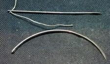 2 OLD UPHOLSTERY NEEDLES TP