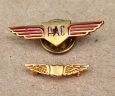 Vintage PAC Pacific Air Command United Airlines 14KT Gold & GF Shield Wings Pin