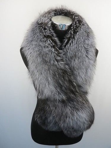 100% real  fox fur scarf /cape/ collar /wrap whole skin shawl 120*18cm magnetic - 第 1/17 張圖片