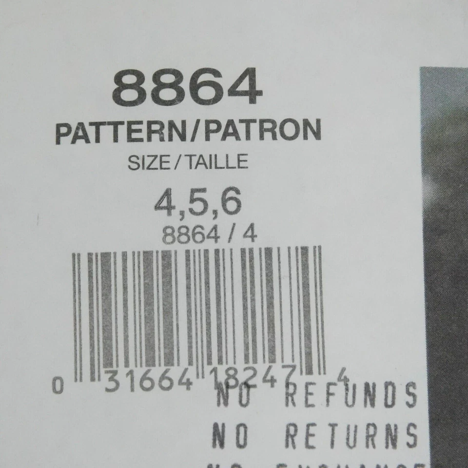 Vogue 8864 Girls Coat Hat Sewing Pattern Size 4-6 Uncut Aline Double Breasted - Image 4 of 4