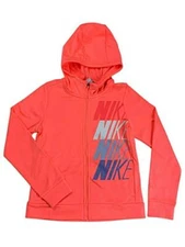 Nike Girls Dri-Fit Therma Full Zip Hoodie Pink Blue CJ4374 640 