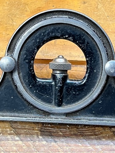 BROWN & SHARPE, 12" 4 TEMPERED COMBINATION SQUARE BLADE - w/ protractor - Picture 3 of 12
