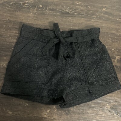 BCBGMAXAZRIA Colin Shorts Medium High Waist Crinkle Satin Size Medium