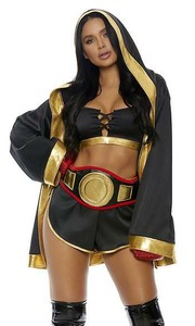 Boxer Costume Halloween Sports Robe Boxing TKO Belt ...
