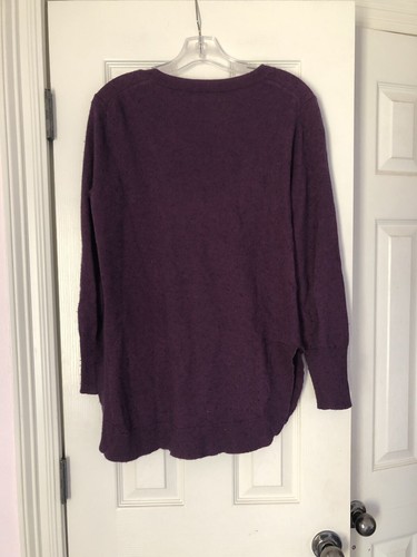 J Crew Classic Preppy Sweater Medium Womans Burgundy Cotton Wool Tunic Cozy - Picture 6 of 8