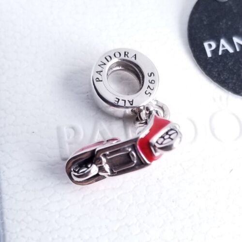 Authentic Pandora Scooter 791140EN42 Charm Italy Vespa 925 Ale With Box - Picture 2 of 4