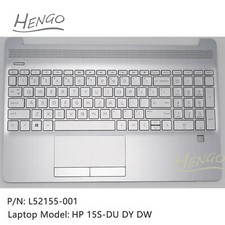 New L52155-001 For HP 15S-DU DY DW Upper Case  Keyboard No Backlit  Touchpad