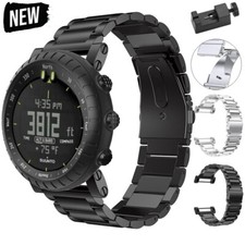 Metal Link Bracelet Band For Suunto Core Stainless Steel Replacement Watch Strap