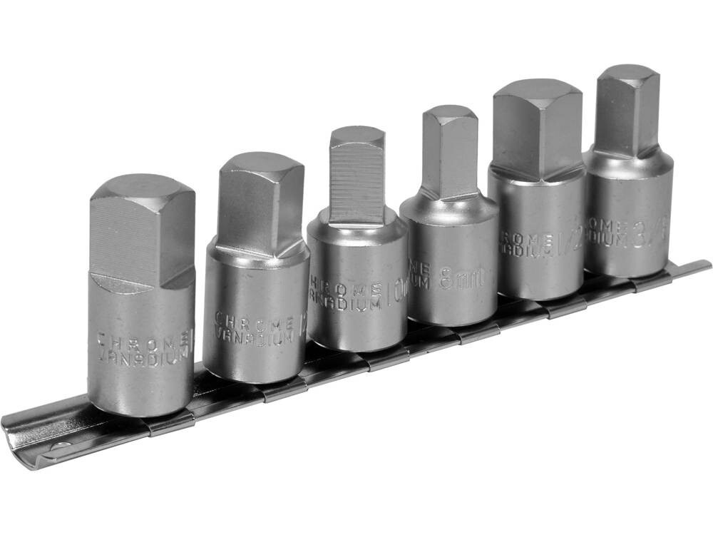 Ölwechsel-Satz Vierkant Steckschlüssel Set 6tlg Nuss Öl Stecknuss Nüsse 8-14mm - Bild 2