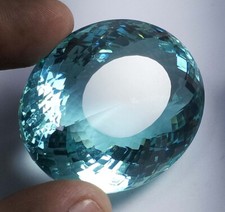 AAA 120.75 Ct. Large Aquamarine Oval Cut Faceted Loose Gemstone Gift for Women