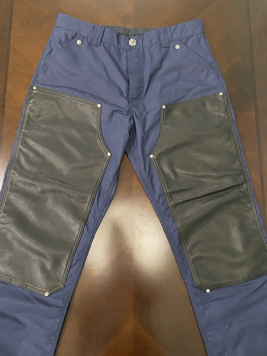 Chrome Hearts Leather Double Knee Nylon Carpenter Pants | eBay