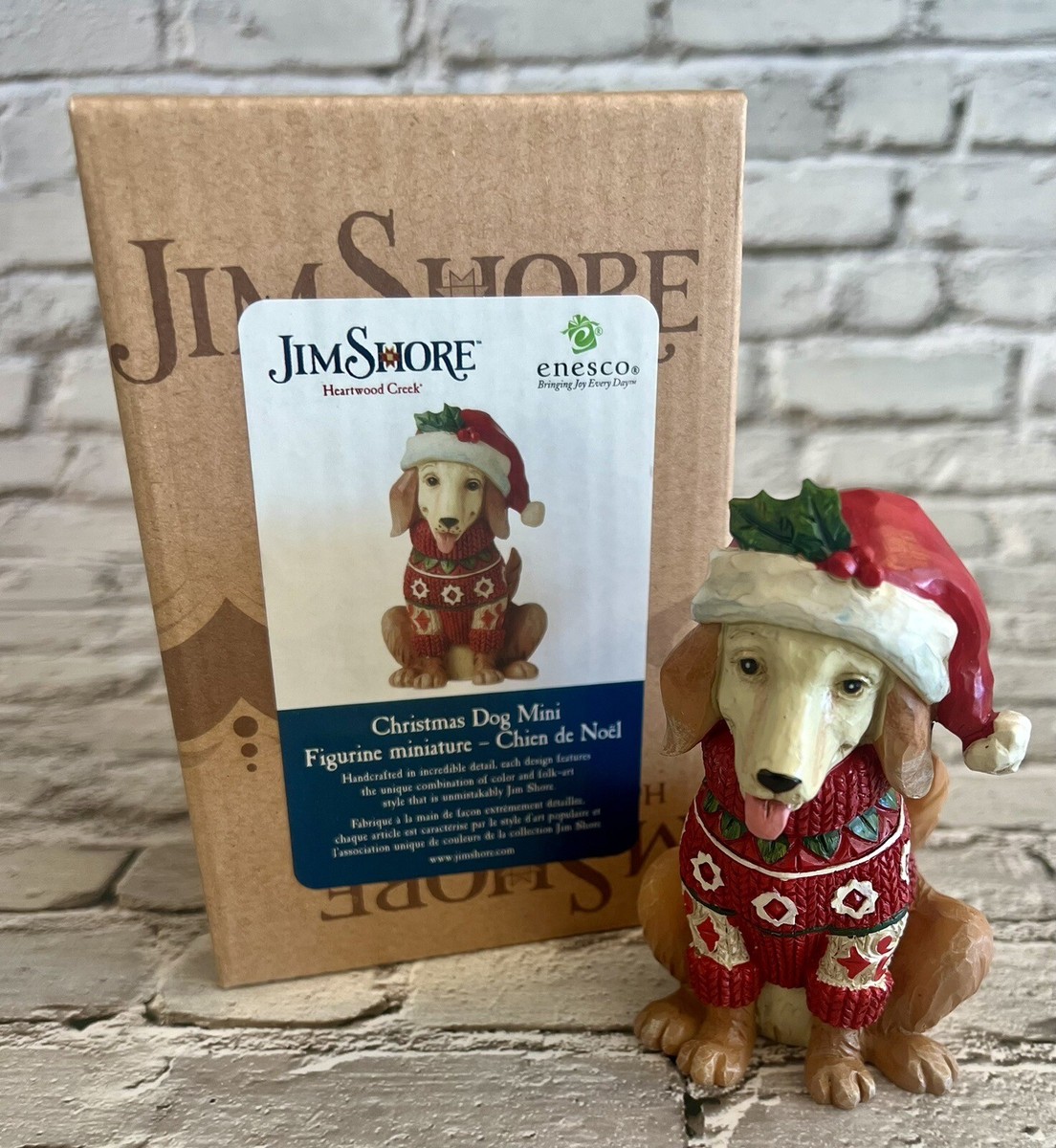 Jim Shore Heartwood Creek: Christmas Dog Miniature Figurine