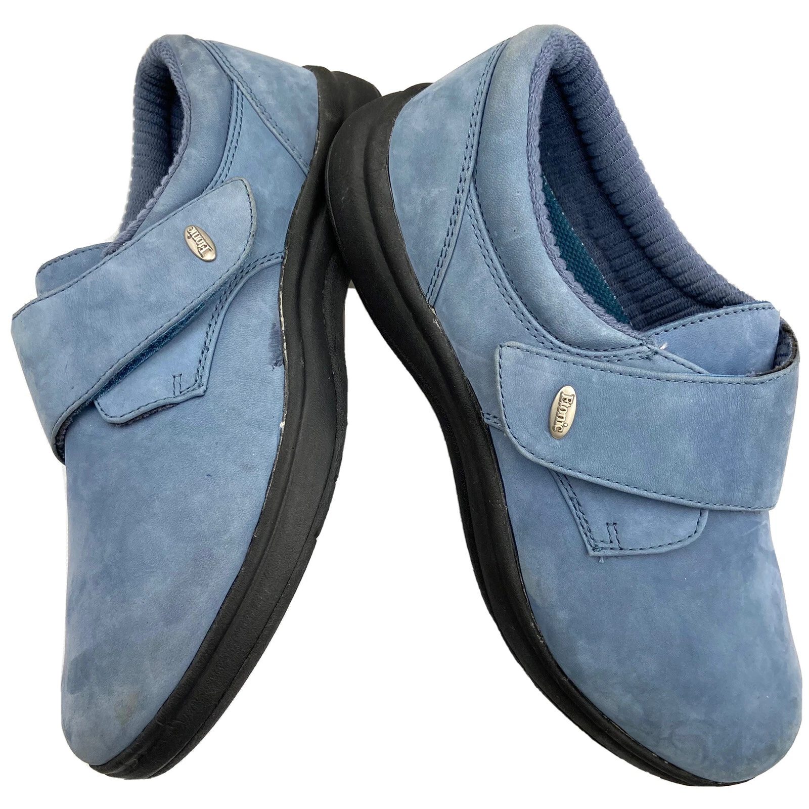 Etonic Women’s 8 Comfort Shoes Stabile Blue Suede Hook and Loops
