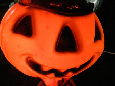 Vintage 1969 Halloween JOL EMPIRE PLASTICS 14'' Pumpkin JACK O LANTERN Fun Light