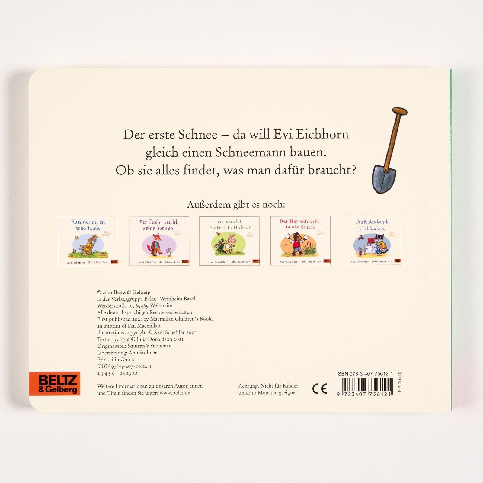 Thumbnail - Evi Eichhorns Schneemann | Vierfarbiges Pappbilderbuch Mit Klappen |