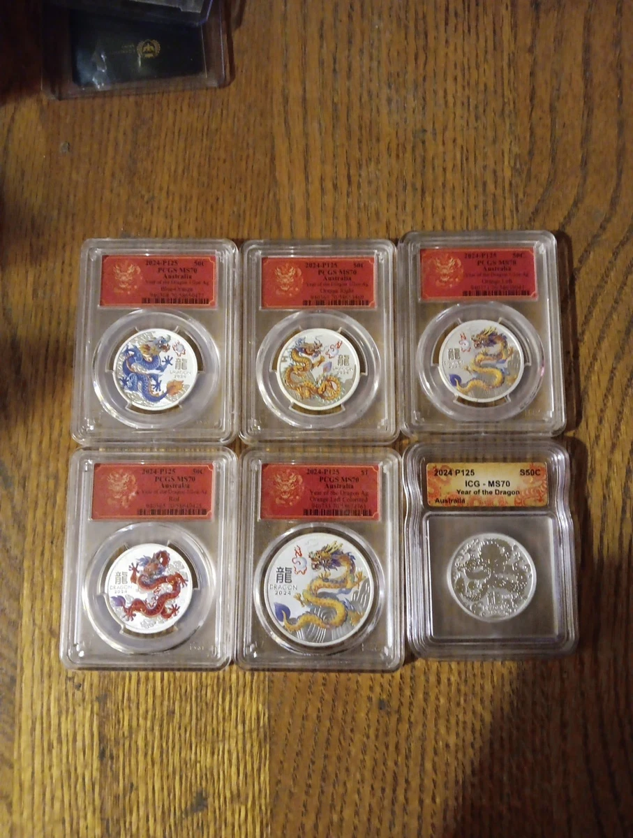 Australian Lunar MS 70 PCGS Certified Silver Bullion Coins for