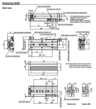 SMC MXS12-30 Air Slide Table Pneumatic guide slide cylinder *rr