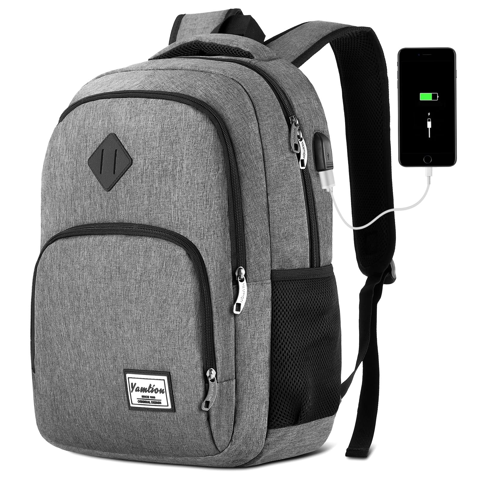 Durable 15.6 Inch Laptop Backpack for Men Women and Teens - Stylish School Bookbag-image