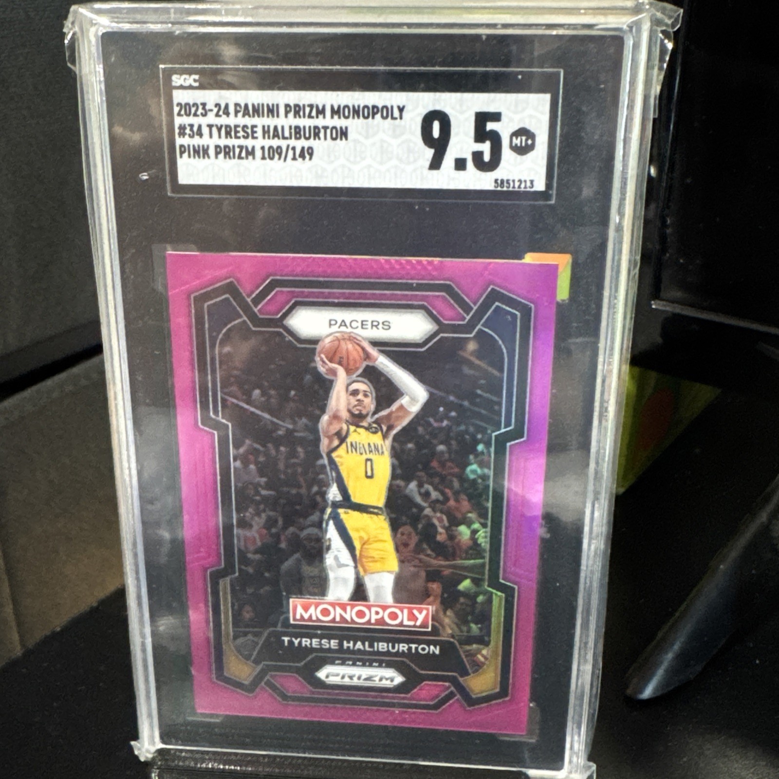 2023-24 Panini Prizm Monopoly - Tyrese Haliburton #34 Pink Prizm /149