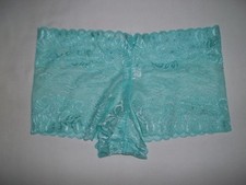 Girls 10-12 lace boyshort panties aqua nwot tween