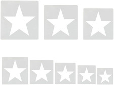 8 PCS Large Star Stencil - Different Sizes Template for Painting