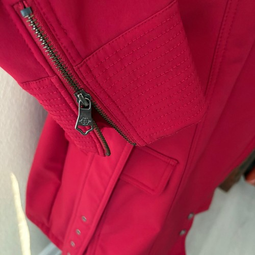NANETTE LEPORE Zweireiher Kurz Trenchcoat Rot Gr.L Urban Bold Regenmantel - Bild 4 von 10