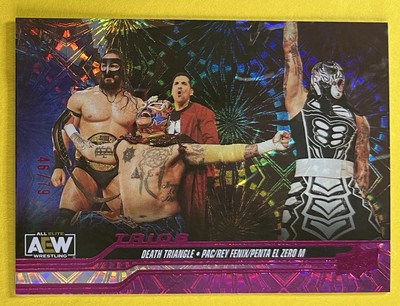 Penta El Zero M/ Rey Fenix/ PAC 2024 Upper Deck AEW PINK PYRO PARALLEL #72 /79